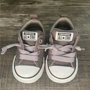 Toddler Grey Converse All-Stars Size 4C